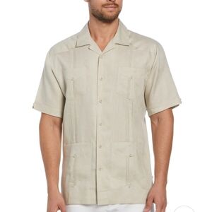 KS Island Beige Guayabera Sz 5XL Tall
